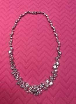 Triple Cubic Zirconia Necklace with the Cubic Zirconia Going All the Way Around