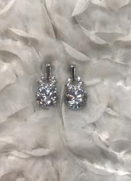 Triple Cubic Zirconia Earrings