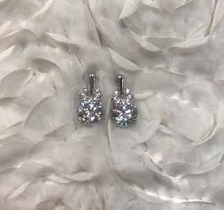 Triple Cubic Zirconia Earrings