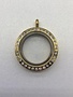 Gold 25mm Round Floating Charm Locket