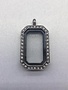 Silver Rectangle Floating Charm Locket