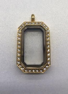 Gold Rectangle Floating Charm Locket