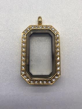 Gold Rectangle Floating Charm Locket