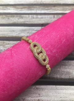 Sterling Silver Gold Plated Link Bracelet