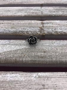 Stainless Steel Rose Ring
