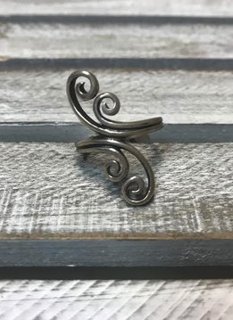 Sterling Silver Ring Double Double Twist