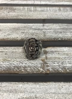 Stainless Steel Flat Rose Ring