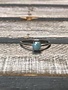 Sterling Silver and Round Larimar Ring