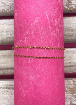 Stainless Steel Rose Gold Layered Anklet