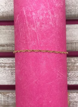 Sterling Silver Rose Gold Anklet