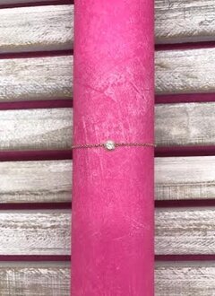 Stainless Steel Rose Gold Cubic Zirconia Anklet