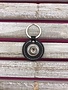 18mm Faux Leather Snap Round Keychain
