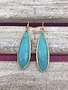 Long Turquoise and Gold Earrings