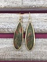 Long Jasper and Gold Earrings