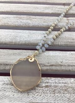 Natural Stone Gold Necklace
