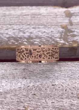 Stainless Steel Rose Gold Flower Band