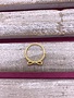 Sterling Silver Gold Plated Bow Ring with Cubic Zirconia Stones