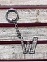 Silver Initial Rhinestone Keychain W
