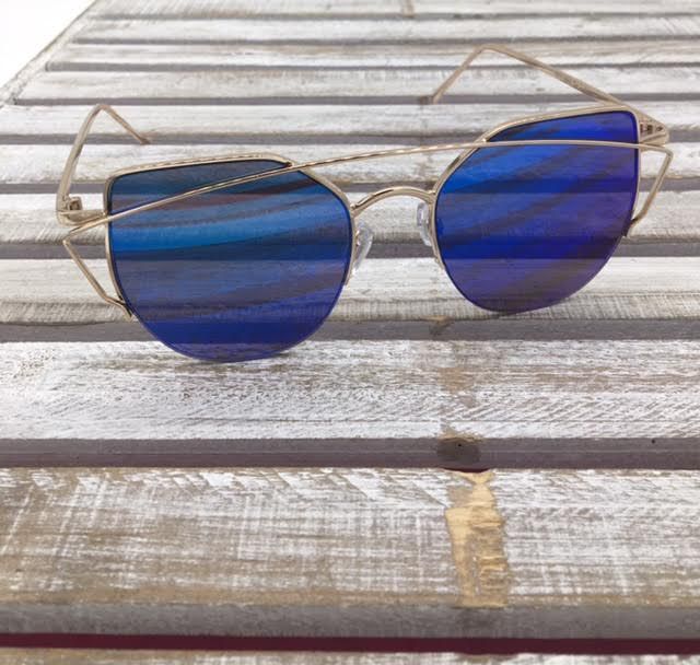 Fashion Aviator Sunglasses Blue