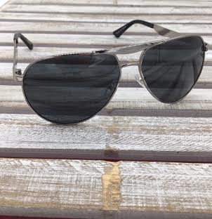 Polarized Aviator Sunglasses Silver