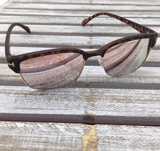 Polarized Square Lenses Sunglasses Tortoise Shell Pink