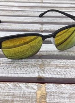 Polarized Square Lenses Sunglasses Black Yellow