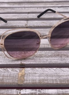 Rose Gold Frame with Purple Lenses