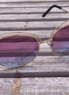 Rose Gold Frame with Pink on Top and Blue on Bottom Lenses