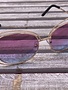 Rose Gold Frame with Pink on Top and Blue on Bottom Lenses