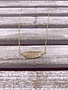 Gold Leaf Pendant with Cubic Zirconia Stones
