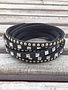 Black Wrap Bracelet with Square Rhinestones