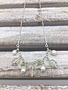 Sterling Silver Necklace with Pearls and Green Murano Glass