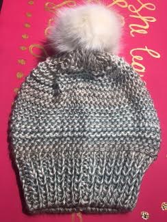 Muted Colors Ombre Knit Hat