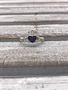 Sterling Silver Claddagh Ring with Blue Pave Cubic Zirconia