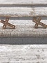 Stainless Steel Rose Gold Cross Earrings with Cubic Zirconia