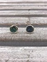 Sterling Silver Abalone Shell Round Earrings