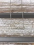 Silver Illinois State Script Necklace