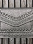Silver Embroidered Purse Clutch