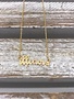 Gold Illinois Script Necklace