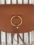Ring Accent Classy Flap Crossbody in Camel