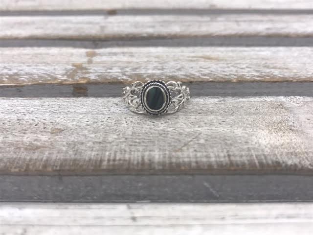 Sterling Silver Abalone Shell Ring