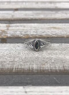 Sterling Silver Abalone Shell Filigree Ring