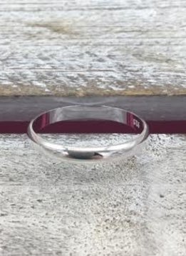 3mm Sterling Silver High Polish Ring