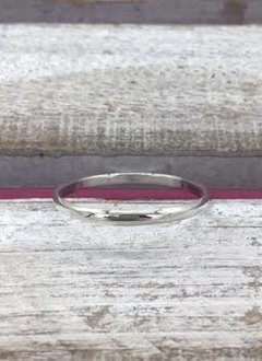 2mm Sterling Silver High Polish Ring