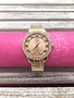 Rose Gold Glitter Dial Bangle Watch