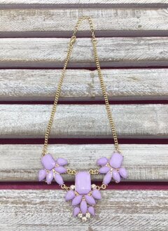 Lavender Gems Bib Necklace