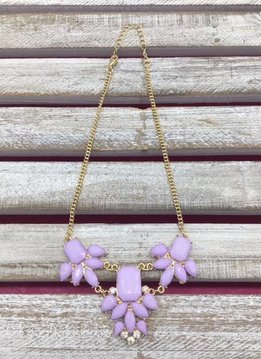 Lavender Gems Bib Necklace