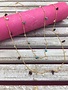 Fringe Turquoise and Garnet Beads Long Layered Necklace