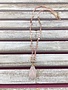 Semi Precious Pink Pendant on a Beaded Crochet Chain