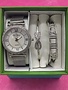 Silver Roman Numeral Dial Watch And Bracelet Set